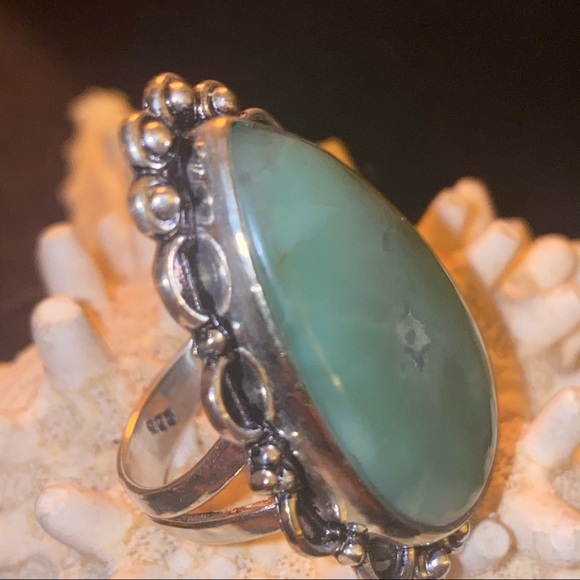 Sale* Amazonite Handcrafted Natural Gemstone ring - Picture 2 of 7